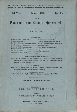 The Cairngorm Club Journal No 44 cover